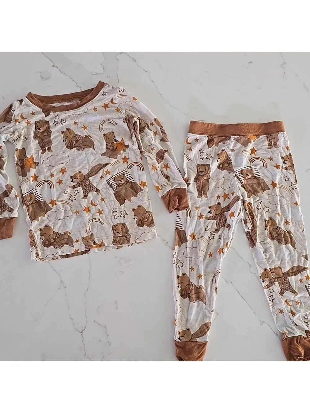 Little Sleepies RETIRED Signature Beary Sleepy Two-Piece Pajama Set 12-18 Months